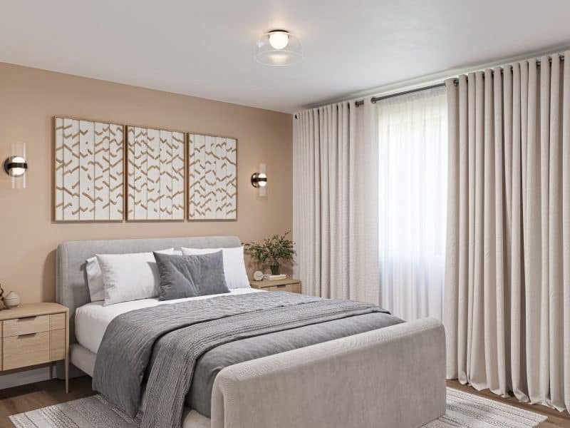 The Citana model is a contemporary single-storey home. View of the secondary bedroom.