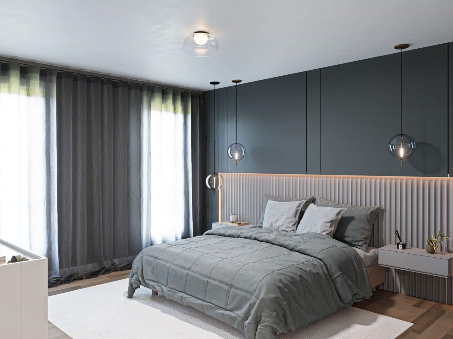 The Citana model is a contemporary single-storey home. View of the master bedroom.