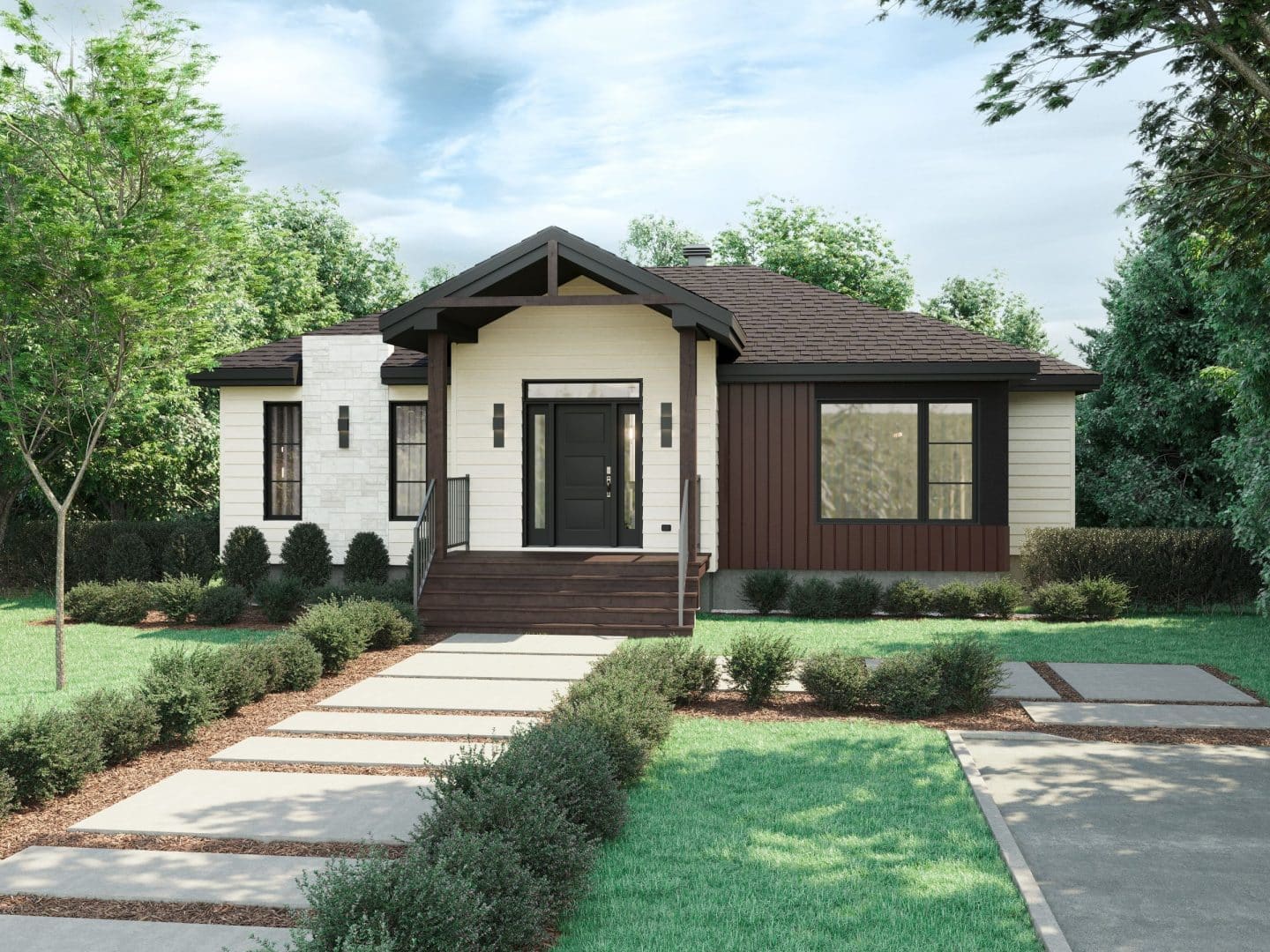 The Citana model is a contemporary single-storey home. Exterior view