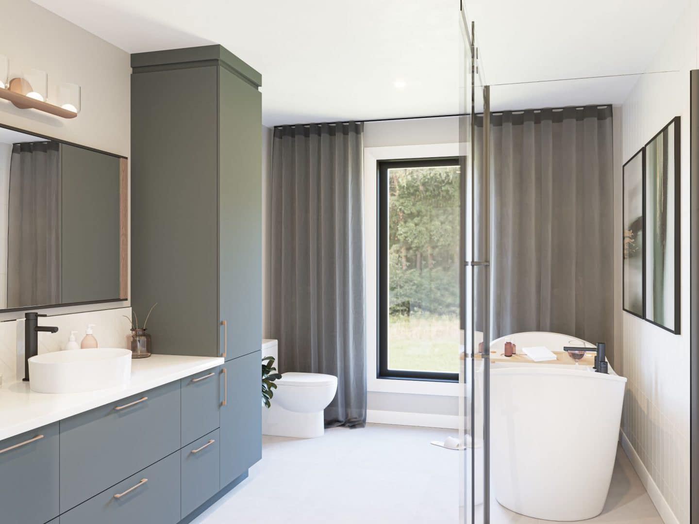 Le modèle Citana est une maison contemporaine de plain-pied. Vue de la salle de bain.