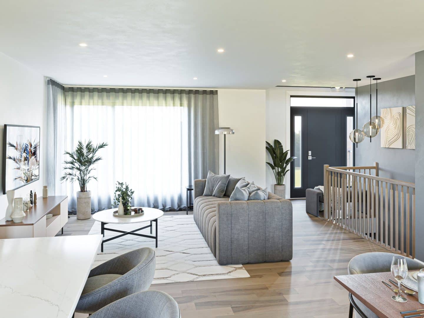 The Citana model is a contemporary single-storey home. Living room view