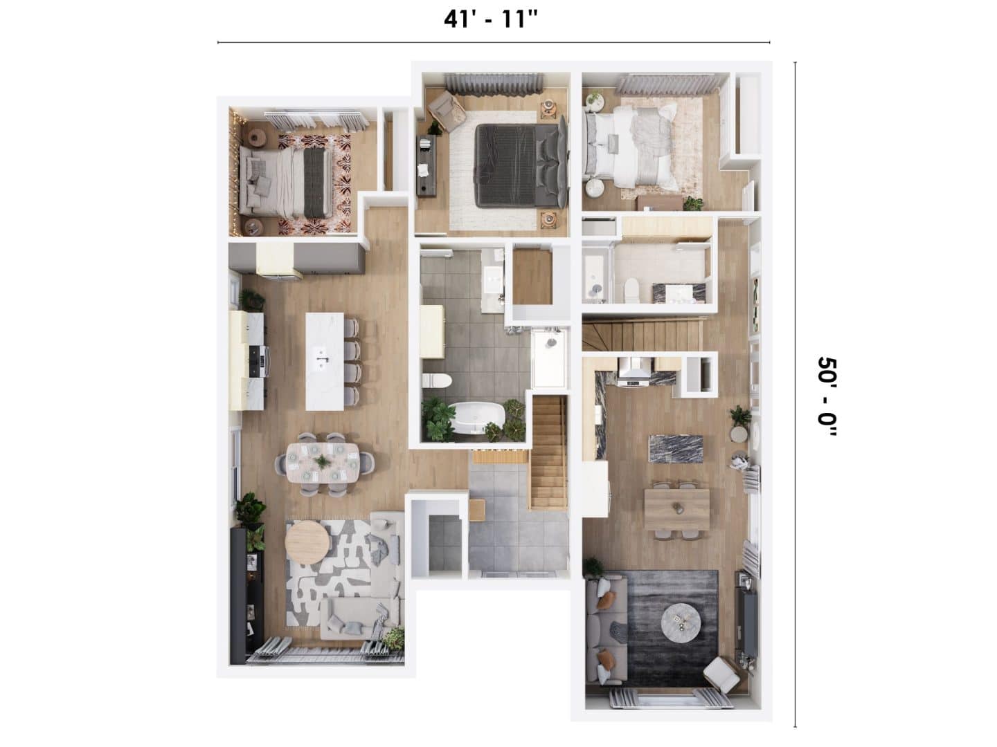 Kawa is a bi-generation model. Seen from the 3D plan.