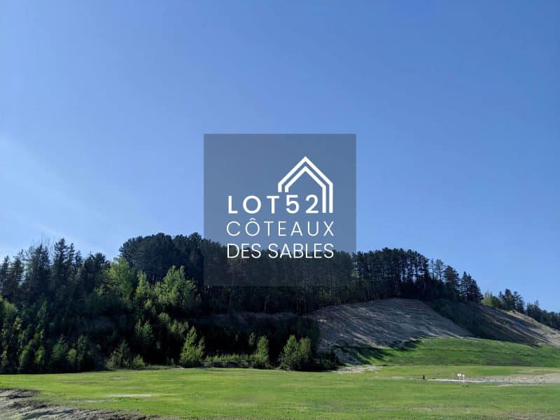 Photo of the landscape at Vallée jonction. Vacant lot number 52 for sale.
