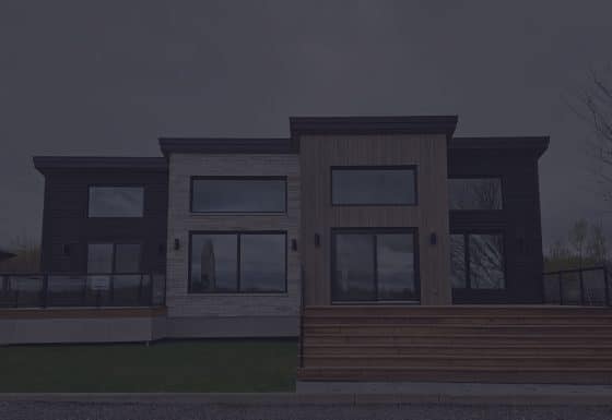 Image avec un filtre foncé, avec une réalisation du modèle esplanade de Sherbrooke