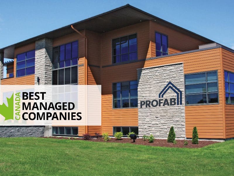 ProFab Group headquarters building, with the words Best Managed Companies.