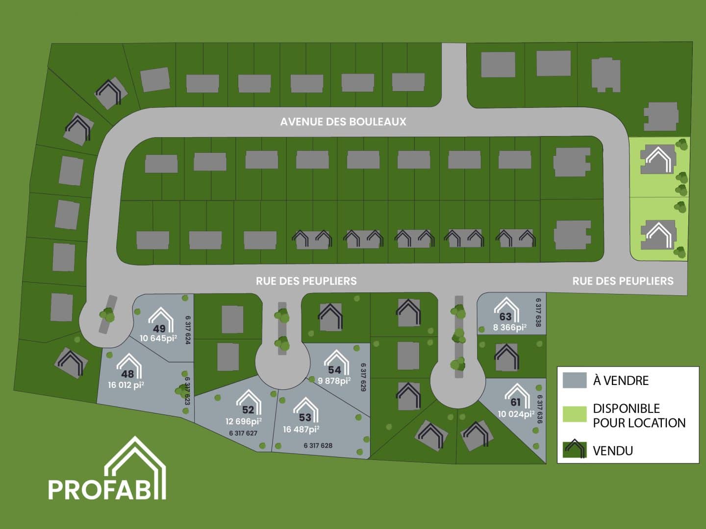 plan 2d des terrains de coteaux des sables