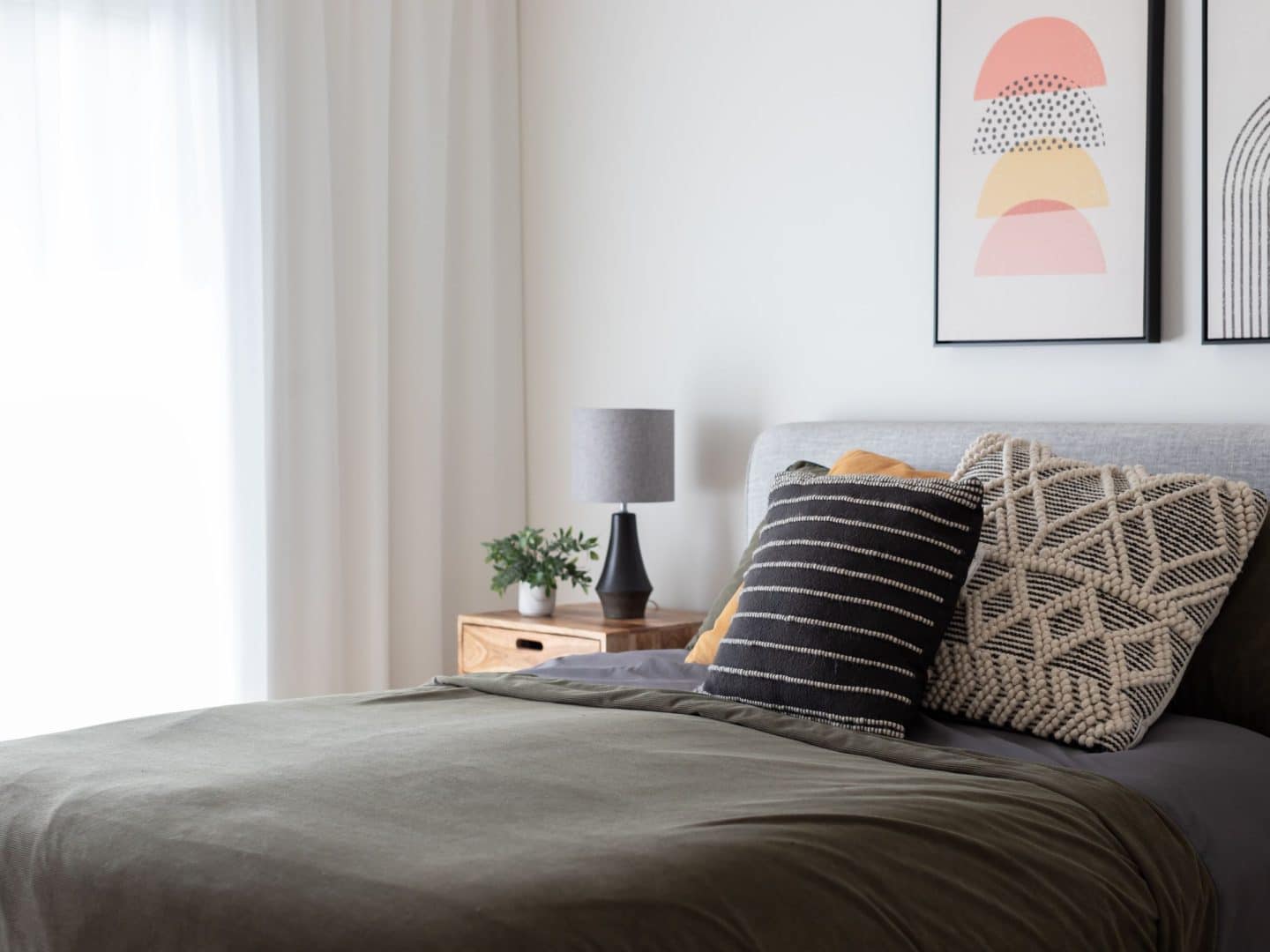 A realization of a house called Lata. The second floor is contemporary in style, as seen from the master bedroom.
