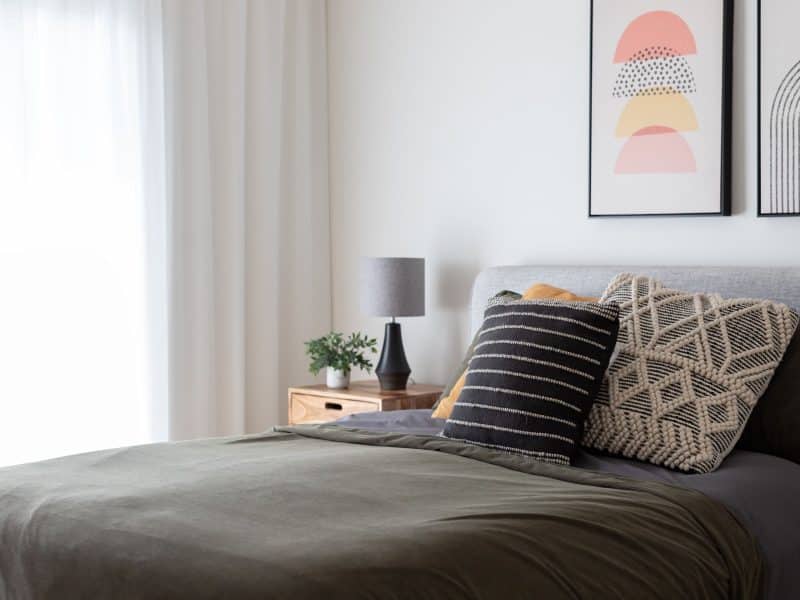 A realization of a house called Lata. The second floor is contemporary in style, as seen from the master bedroom.