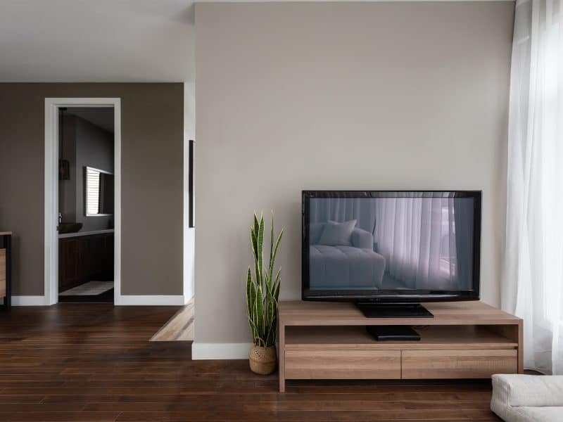 Magnifika two-storey prefabricated house in contemporary style. View of the living room.