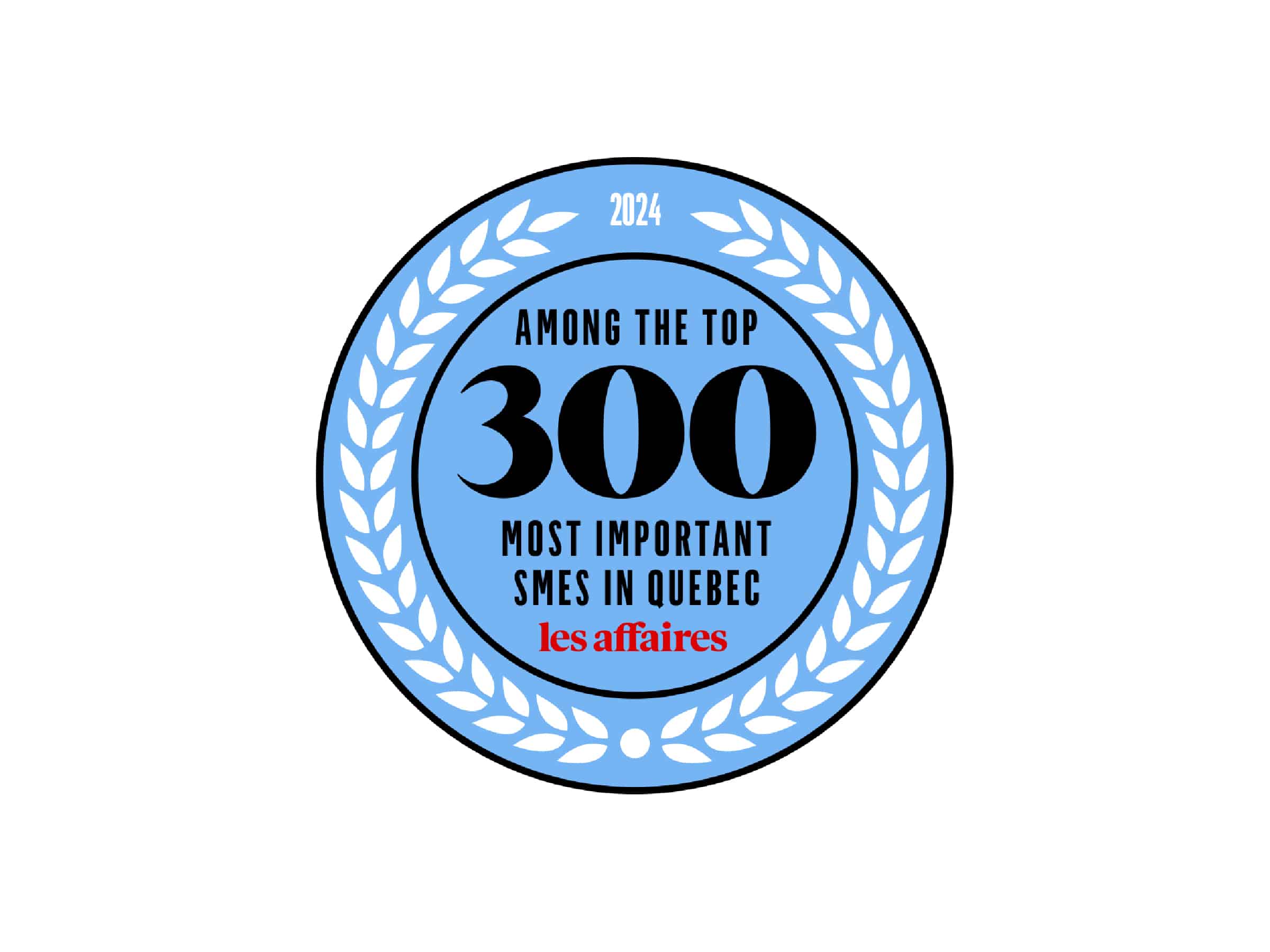 Logo 2024 du palmarès des 300 entreprises les plus importantes du Québec.