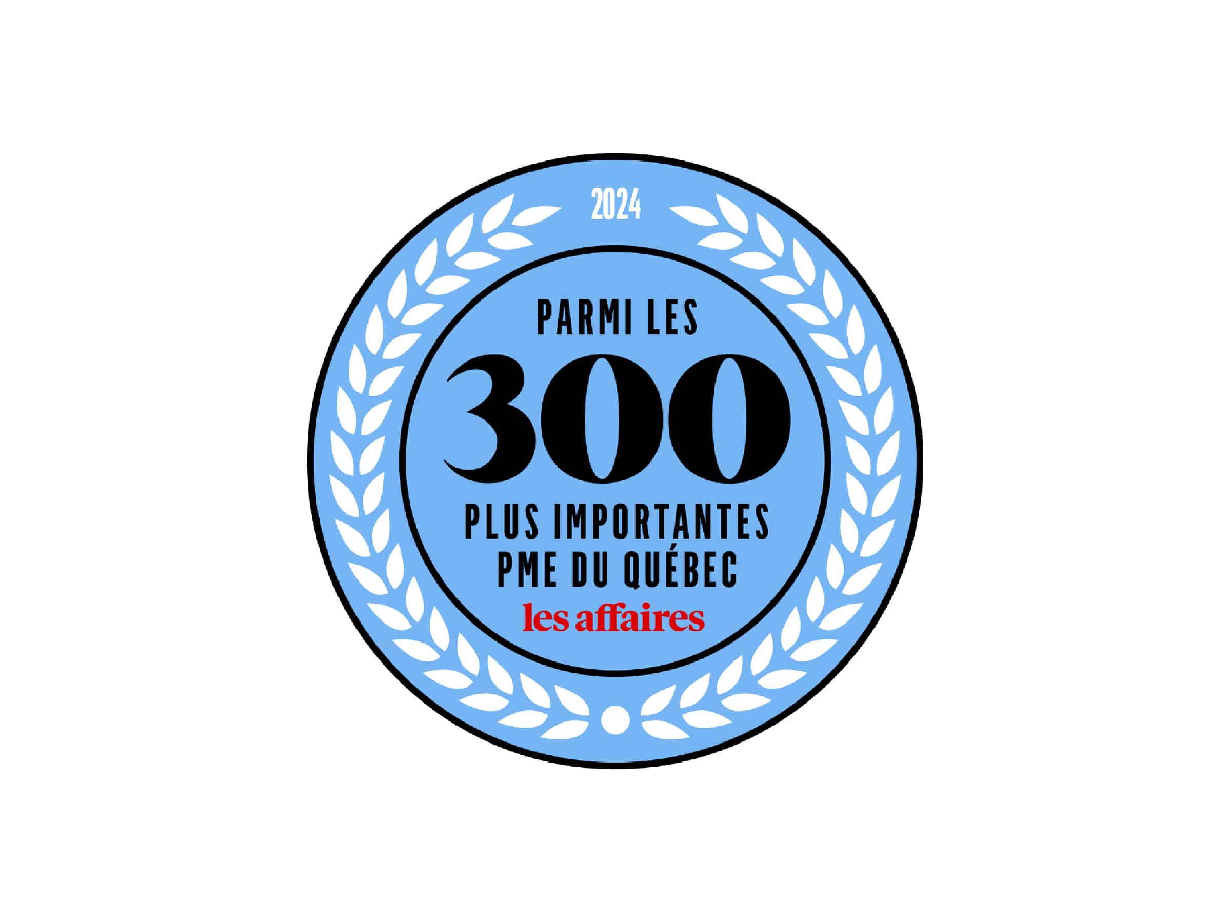 Logo 2024 du palmarès des 300 entreprises les plus importantes du Québec.
