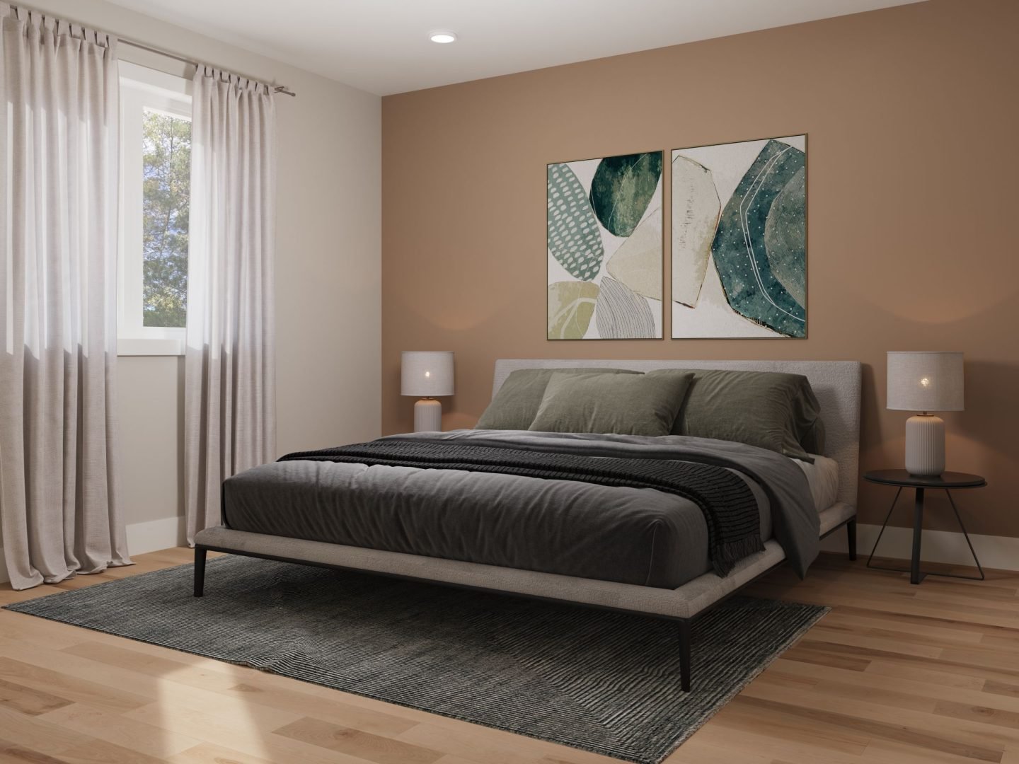 Le modèle Magnifika est une maison à étage de style Contemporain moderne. Vue de la chambre secondaire.