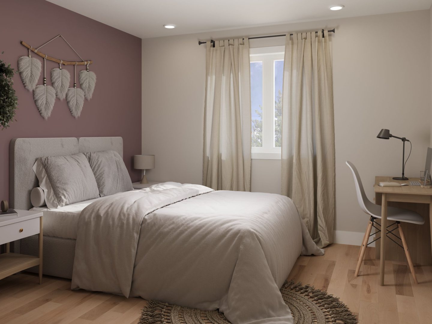 Le modèle Magnifika est une maison à étage de style Contemporain moderne. Vue de la chambre secondaire.