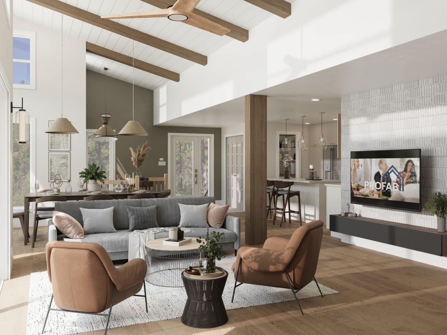 Le modèle Panorama 2.0 est un chalet de style moderne. Vue de l'extérieur.