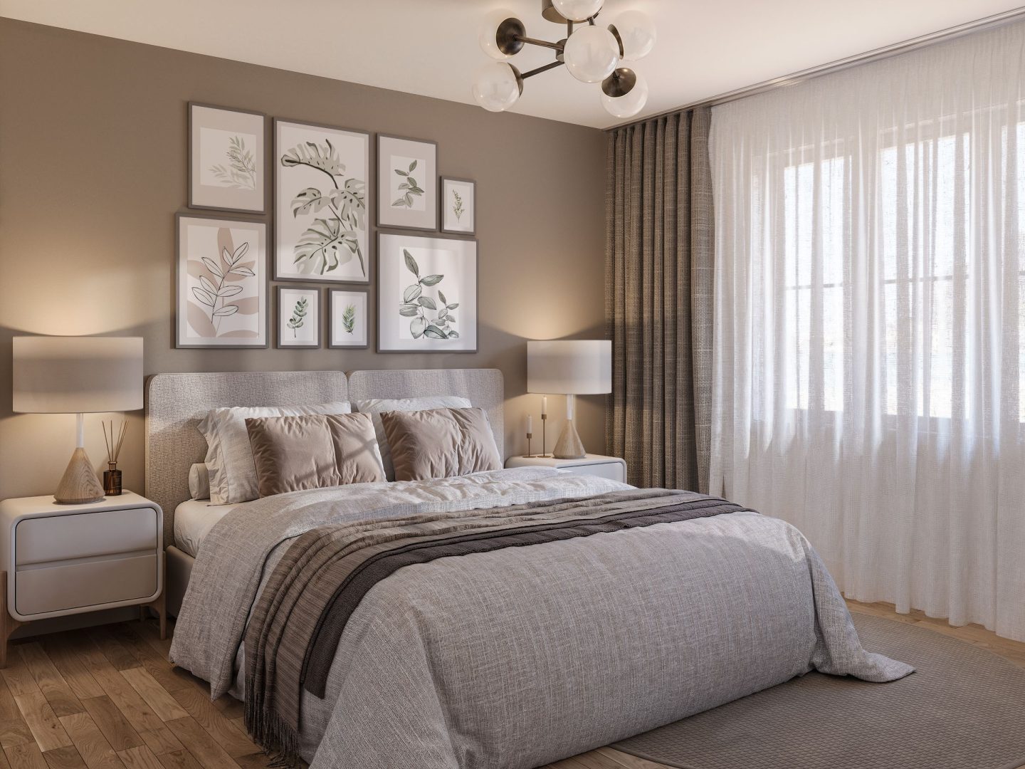 Le modèle Gatinoise est un deux étages de style Contemporain classique. Vue de la chambre des maîtres.